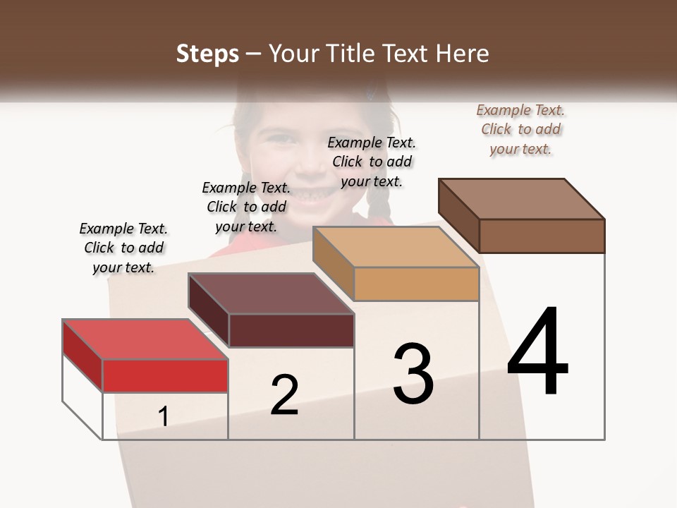 A Little Girl Holding A Box With A Smile On Her Face PowerPoint Template