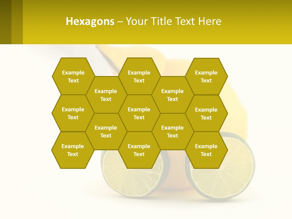 A Lemon And Lime Slice On A White Background PowerPoint Template