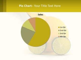A Lemon And Lime Slice On A White Background PowerPoint Template