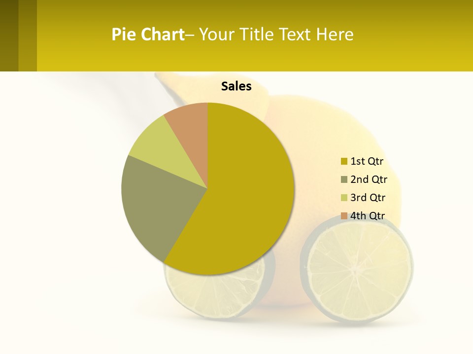 A Lemon And Lime Slice On A White Background PowerPoint Template