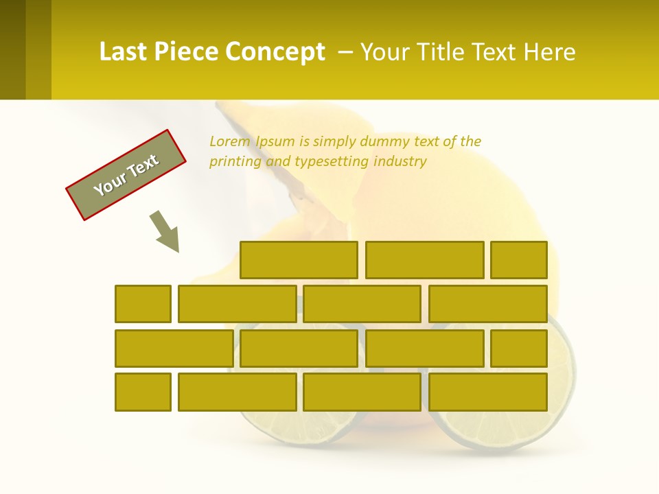A Lemon And Lime Slice On A White Background PowerPoint Template