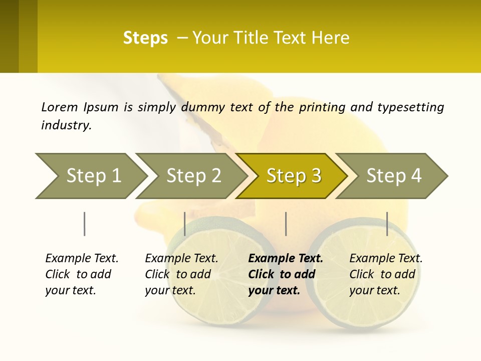 A Lemon And Lime Slice On A White Background PowerPoint Template