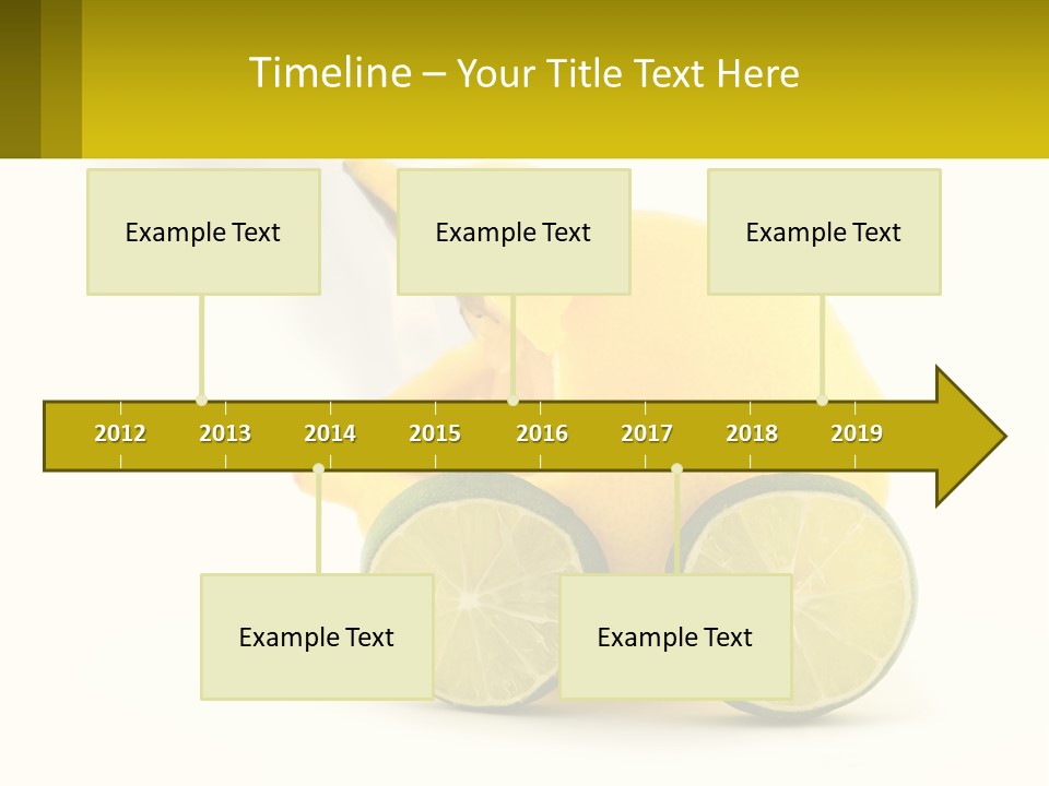 A Lemon And Lime Slice On A White Background PowerPoint Template