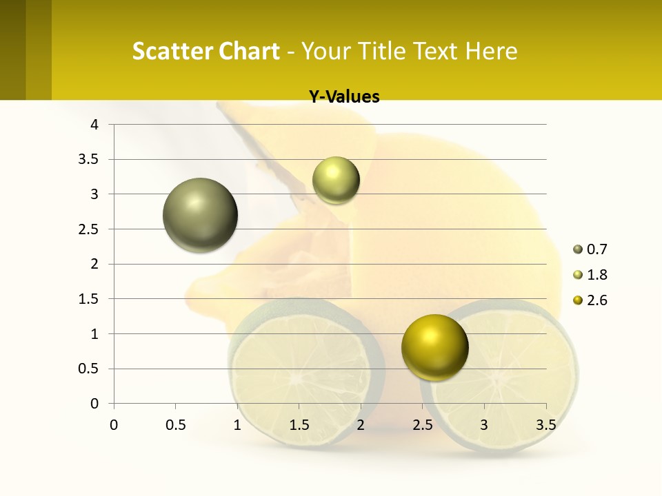 A Lemon And Lime Slice On A White Background PowerPoint Template