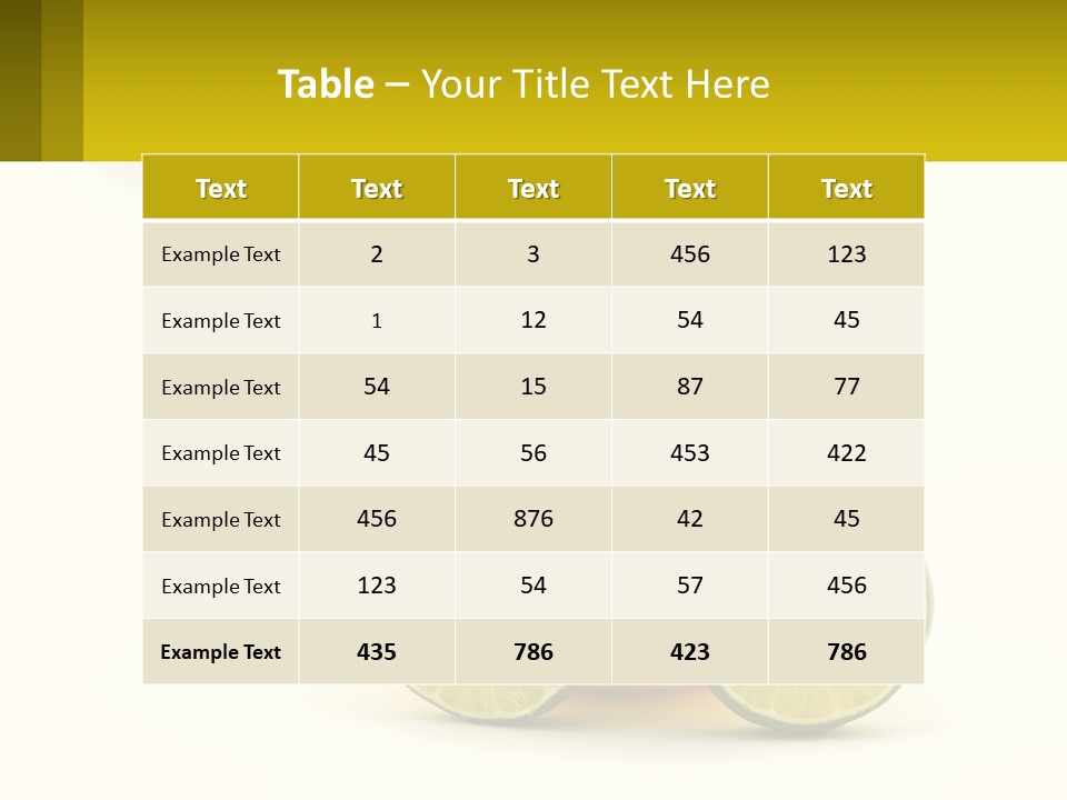 A Lemon And Lime Slice On A White Background PowerPoint Template