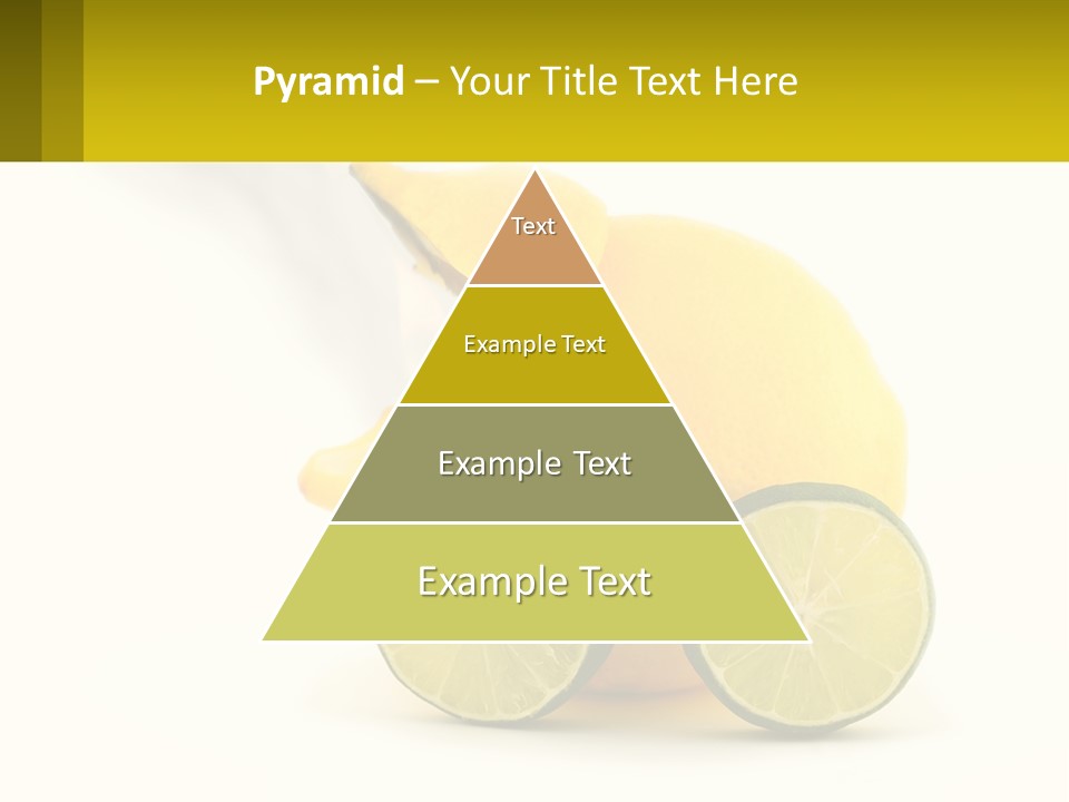 A Lemon And Lime Slice On A White Background PowerPoint Template
