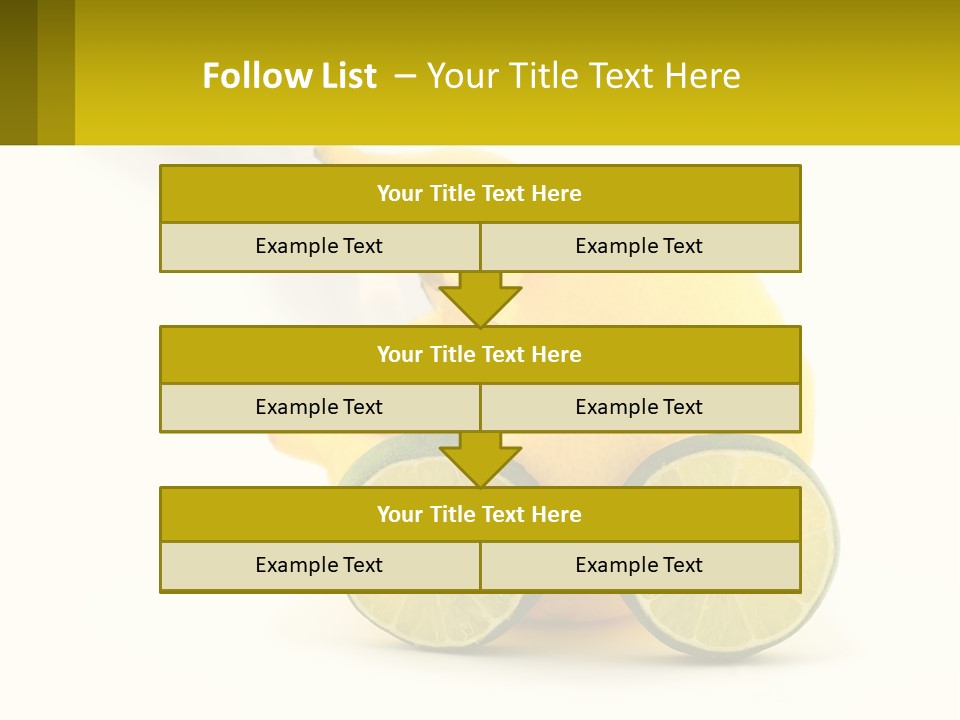 A Lemon And Lime Slice On A White Background PowerPoint Template