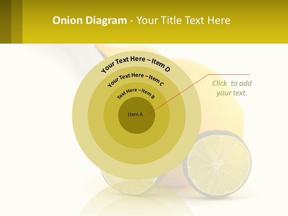 A Lemon And Lime Slice On A White Background PowerPoint Template