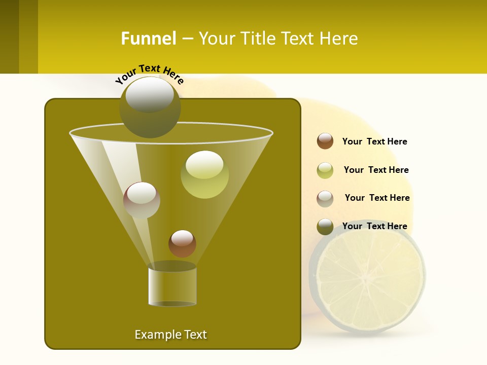 A Lemon And Lime Slice On A White Background PowerPoint Template