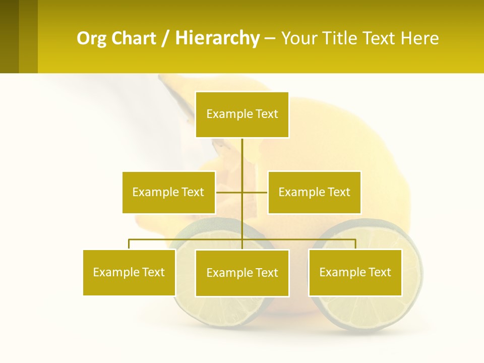 A Lemon And Lime Slice On A White Background PowerPoint Template