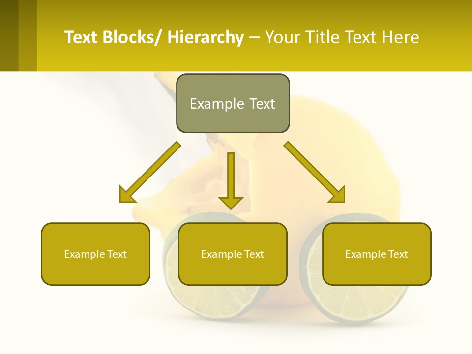 A Lemon And Lime Slice On A White Background PowerPoint Template