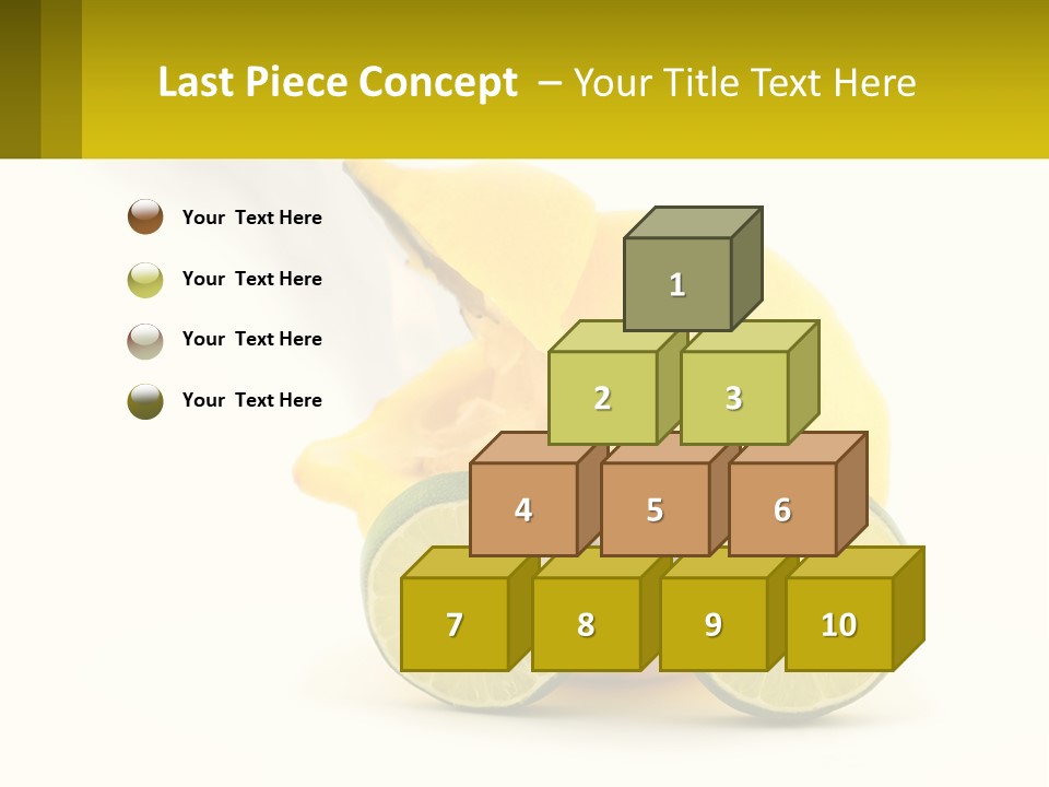 A Lemon And Lime Slice On A White Background PowerPoint Template