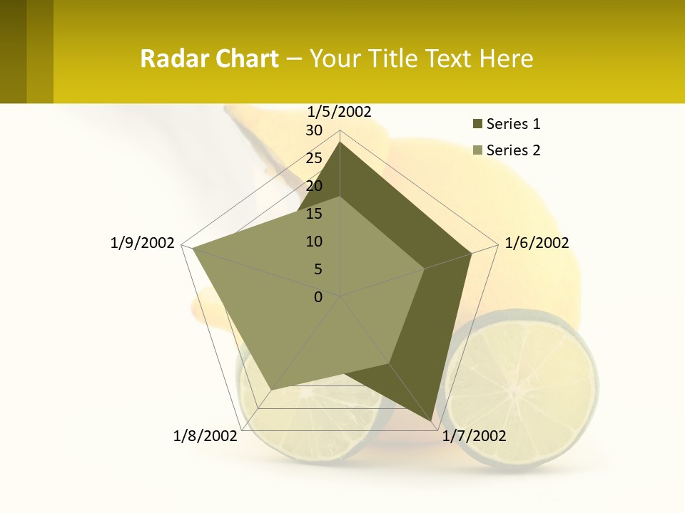 A Lemon And Lime Slice On A White Background PowerPoint Template