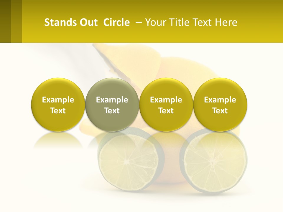 A Lemon And Lime Slice On A White Background PowerPoint Template