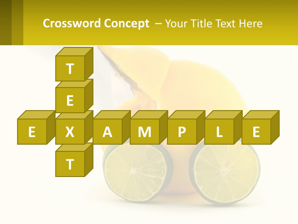 A Lemon And Lime Slice On A White Background PowerPoint Template