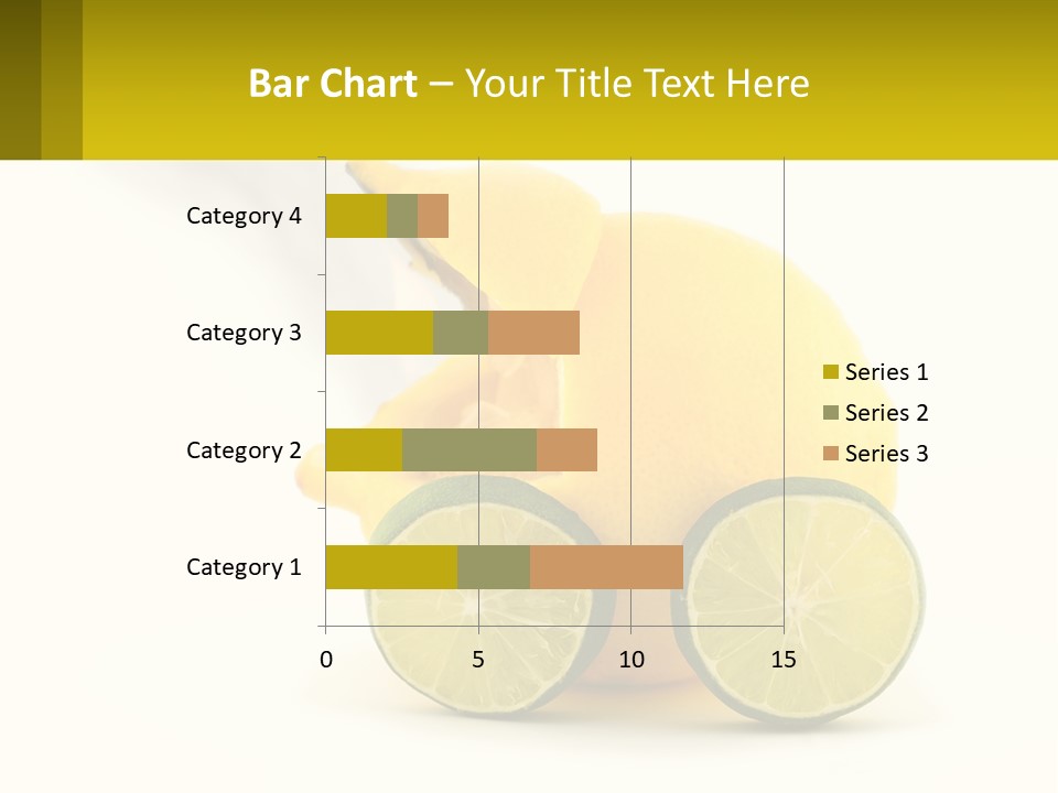 A Lemon And Lime Slice On A White Background PowerPoint Template