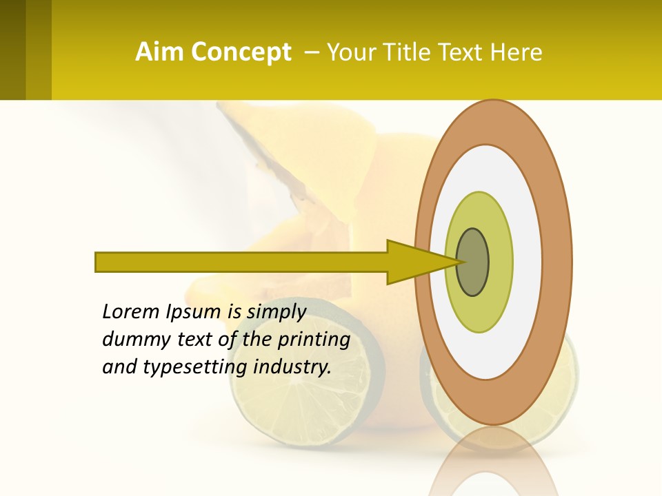 A Lemon And Lime Slice On A White Background PowerPoint Template