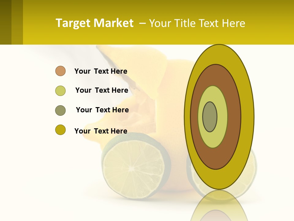 A Lemon And Lime Slice On A White Background PowerPoint Template