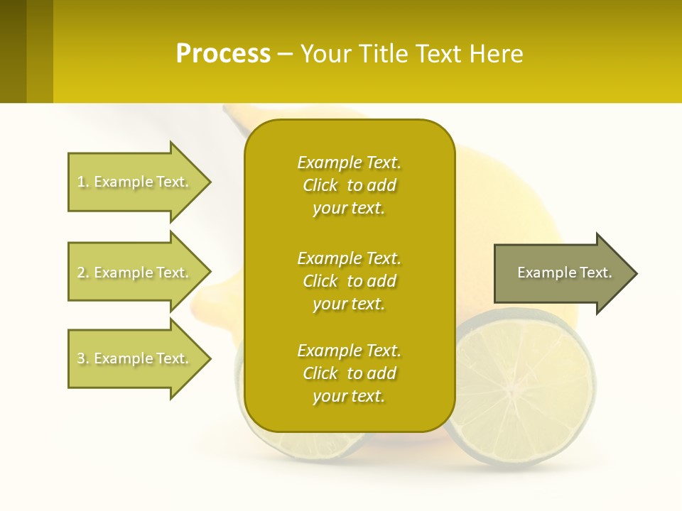 A Lemon And Lime Slice On A White Background PowerPoint Template