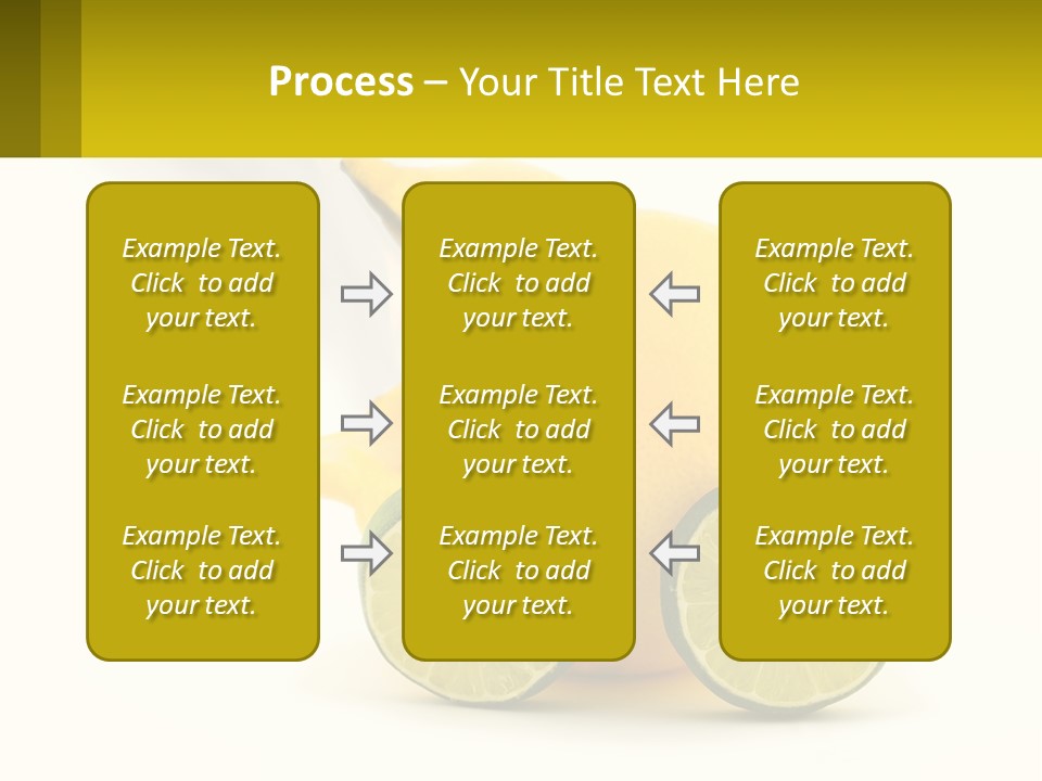 A Lemon And Lime Slice On A White Background PowerPoint Template