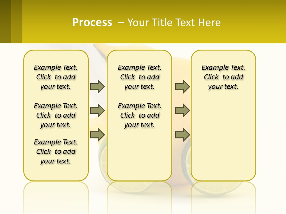 A Lemon And Lime Slice On A White Background PowerPoint Template