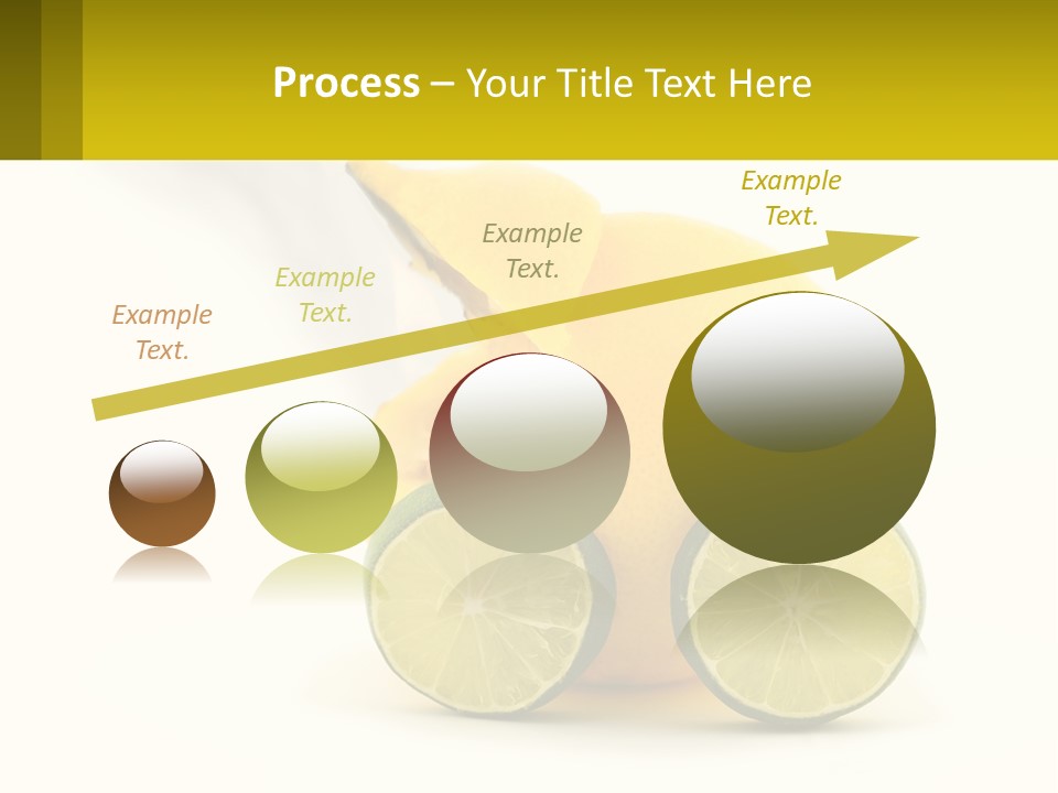 A Lemon And Lime Slice On A White Background PowerPoint Template