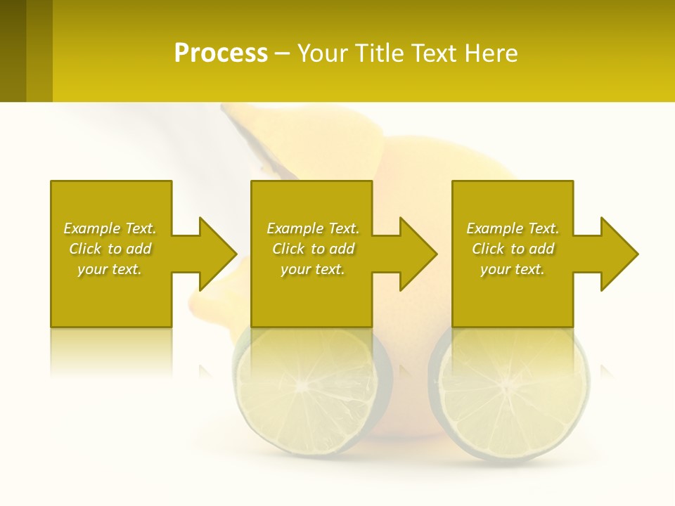 A Lemon And Lime Slice On A White Background PowerPoint Template
