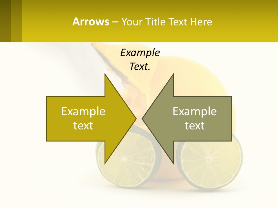 A Lemon And Lime Slice On A White Background PowerPoint Template