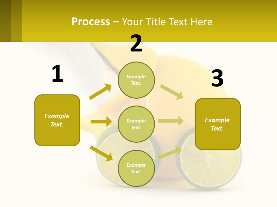 A Lemon And Lime Slice On A White Background PowerPoint Template