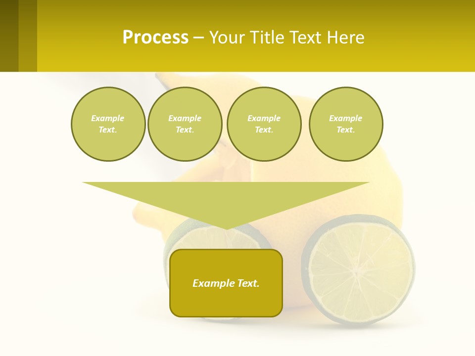 A Lemon And Lime Slice On A White Background PowerPoint Template