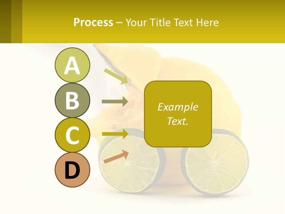 A Lemon And Lime Slice On A White Background PowerPoint Template