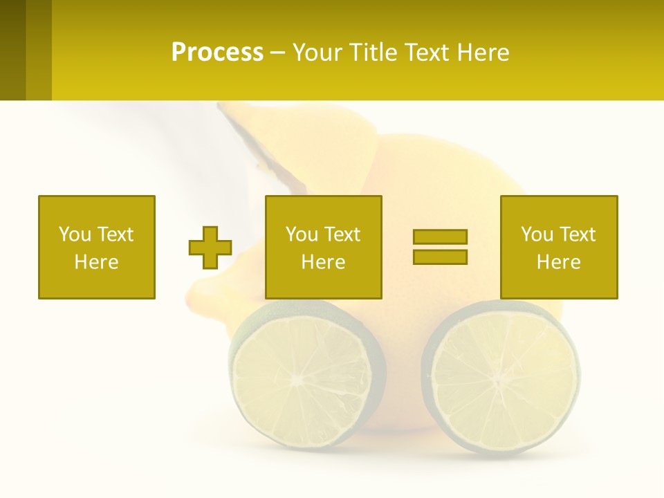 A Lemon And Lime Slice On A White Background PowerPoint Template