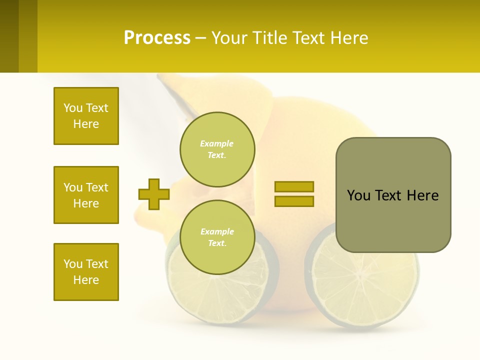 A Lemon And Lime Slice On A White Background PowerPoint Template