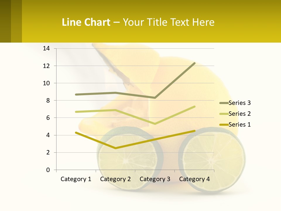 A Lemon And Lime Slice On A White Background PowerPoint Template