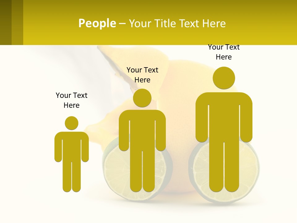 A Lemon And Lime Slice On A White Background PowerPoint Template