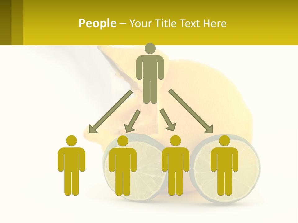 A Lemon And Lime Slice On A White Background PowerPoint Template