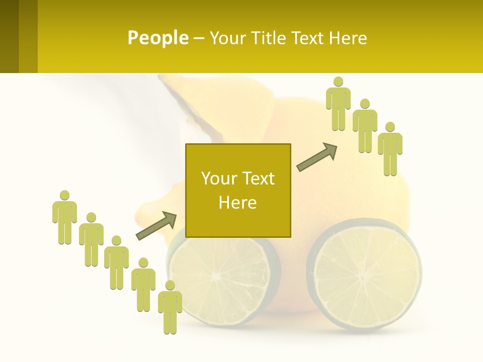 A Lemon And Lime Slice On A White Background PowerPoint Template