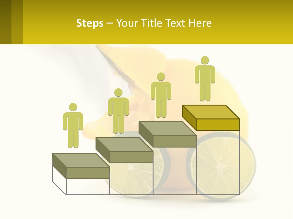 A Lemon And Lime Slice On A White Background PowerPoint Template