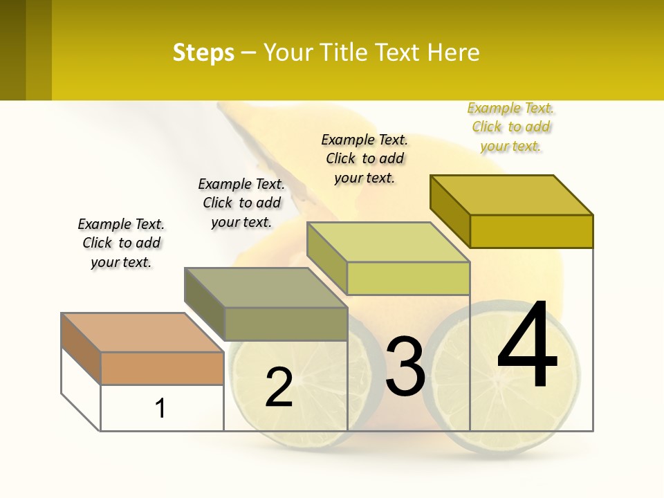 A Lemon And Lime Slice On A White Background PowerPoint Template