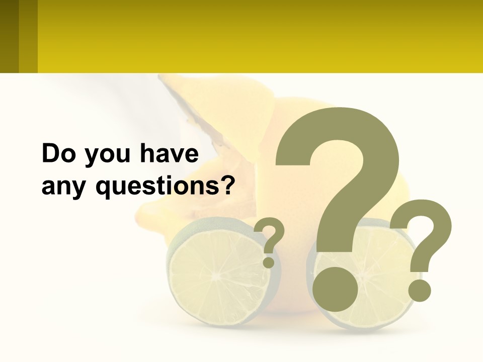 A Lemon And Lime Slice On A White Background PowerPoint Template
