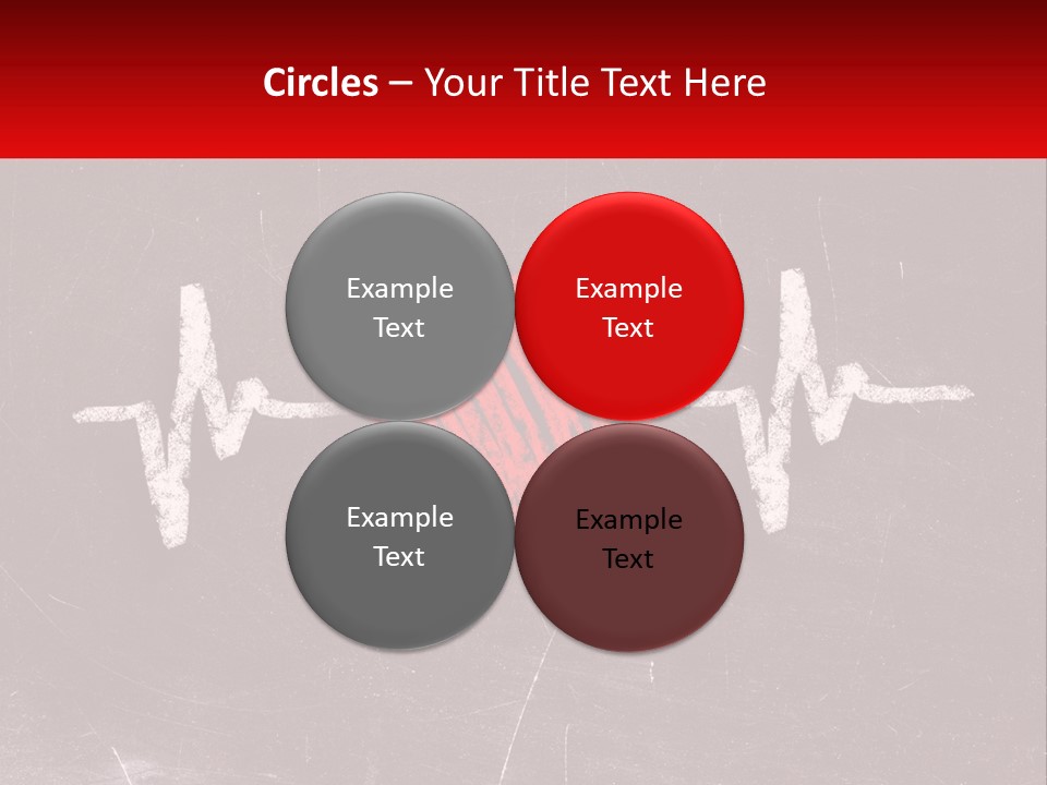 A Red Heart On A Blackboard With A Red Stethoscope PowerPoint Template