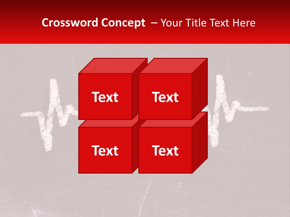 A Red Heart On A Blackboard With A Red Stethoscope PowerPoint Template