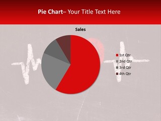 A Red Heart On A Blackboard With A Red Stethoscope PowerPoint Template