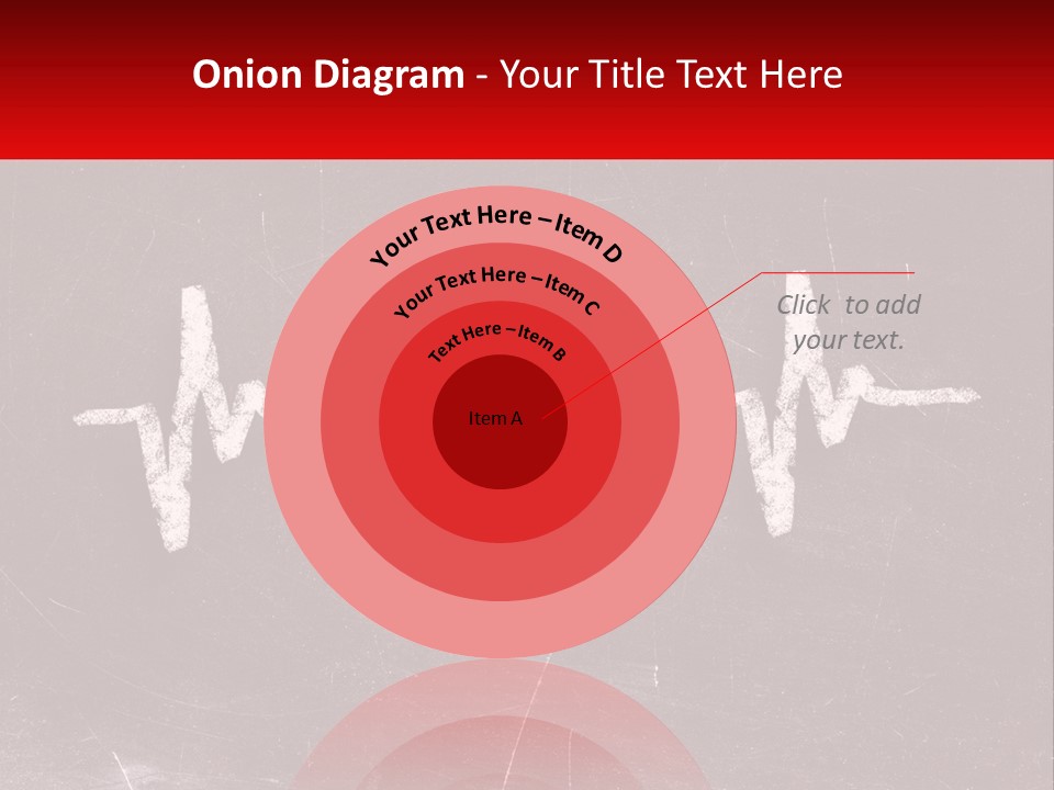 A Red Heart On A Blackboard With A Red Stethoscope PowerPoint Template