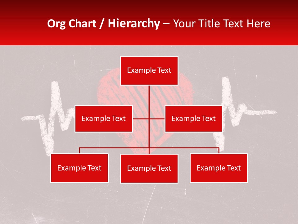 A Red Heart On A Blackboard With A Red Stethoscope PowerPoint Template