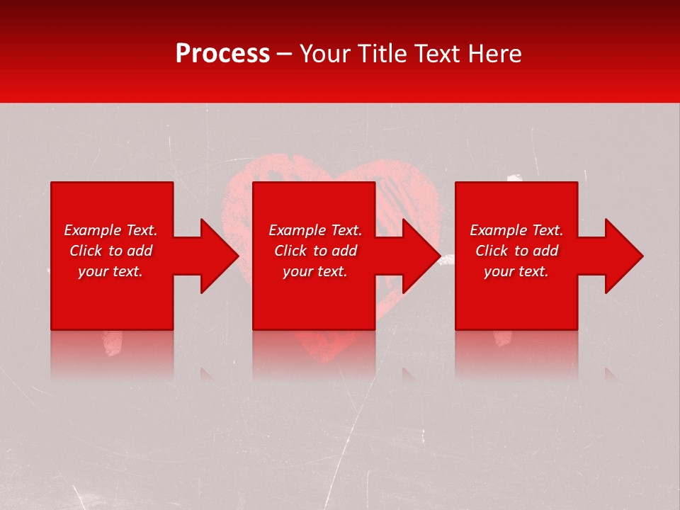 A Red Heart On A Blackboard With A Red Stethoscope PowerPoint Template