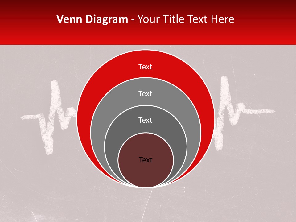 A Red Heart On A Blackboard With A Red Stethoscope PowerPoint Template