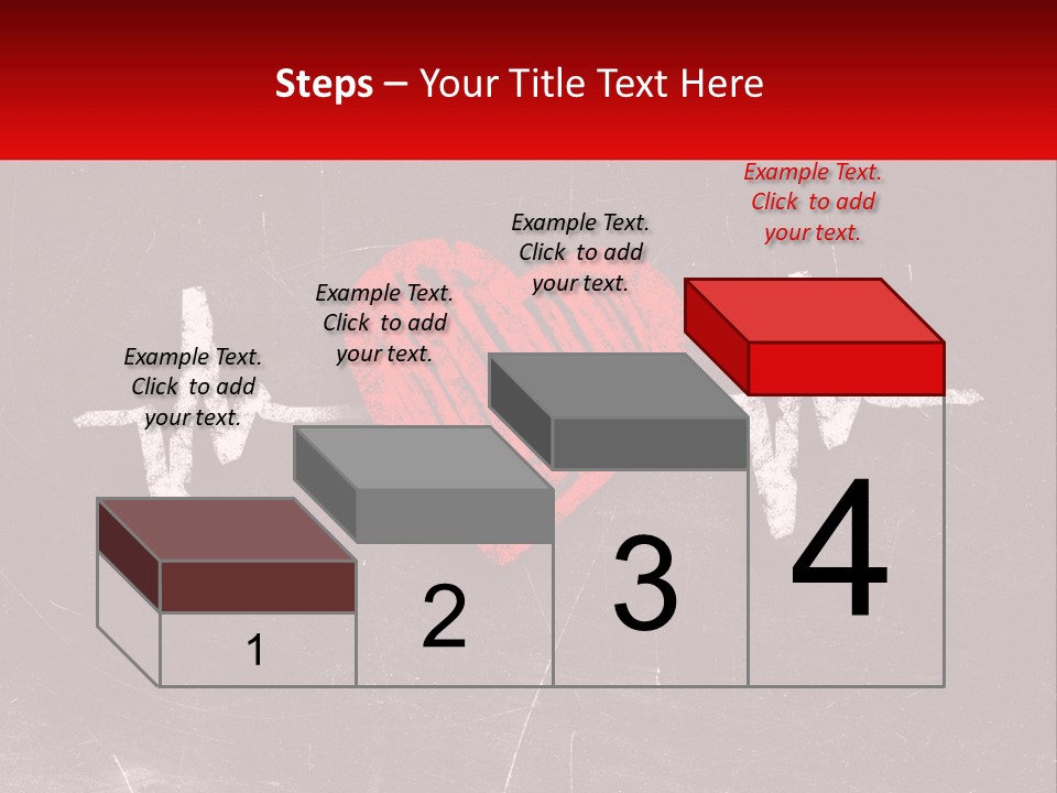 A Red Heart On A Blackboard With A Red Stethoscope PowerPoint Template