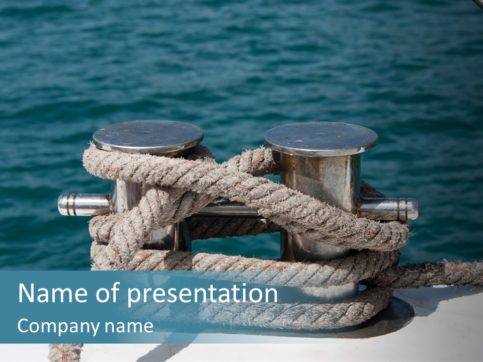 A Rope On The Side Of A Boat In The Water PowerPoint Template
