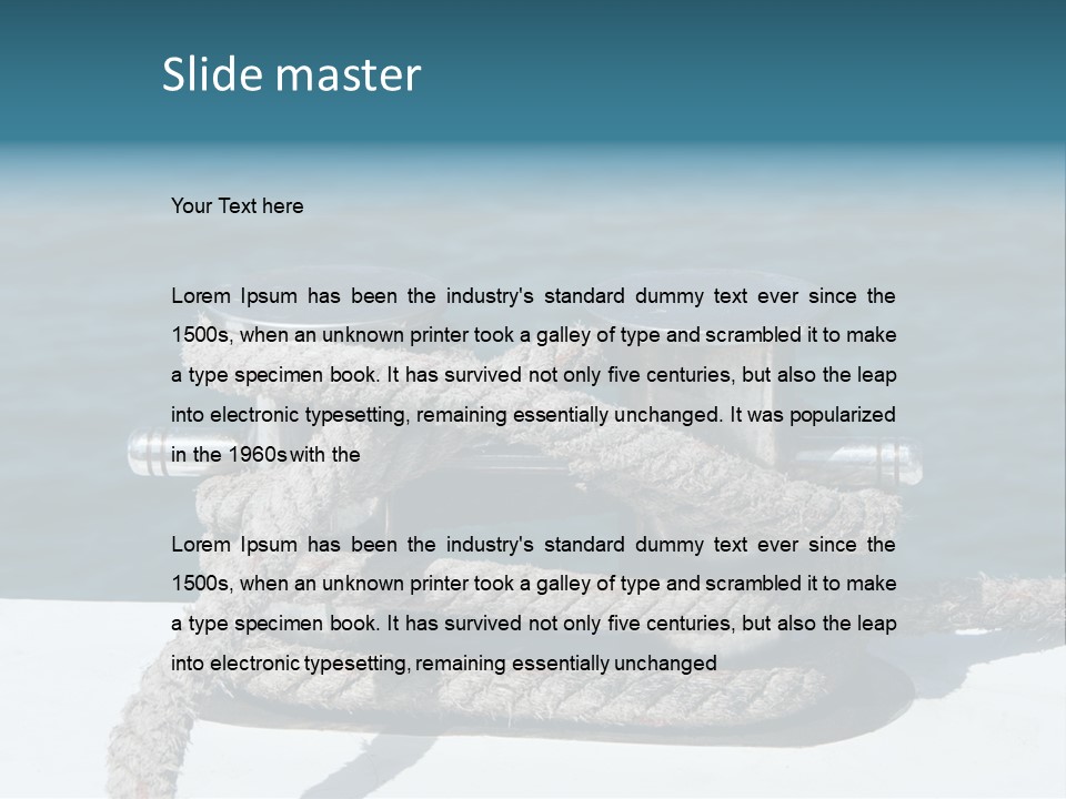 A Rope On The Side Of A Boat In The Water PowerPoint Template